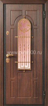 Металлические двери со стеклом с МДФ ST-1760, цена 45 000  руб.